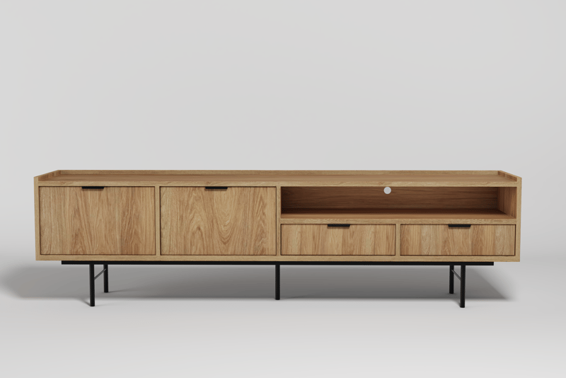Dravo Tv-Bänk 200 cm - Naturlig hickory - Möbler - TV- & Mediamöbler - TV bänk & mediabänk