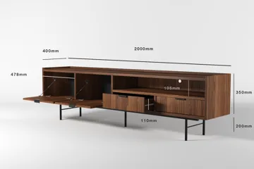 Dravo Tv-Bänk 200 cm - Warmia valnöt - Möbler - TV- & Mediamöbler - TV bänk & mediabänk