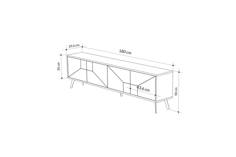 Dune Tv-bänk 180 cm - Brun - Möbler - TV- & Mediamöbler - TV bänk & mediabänk