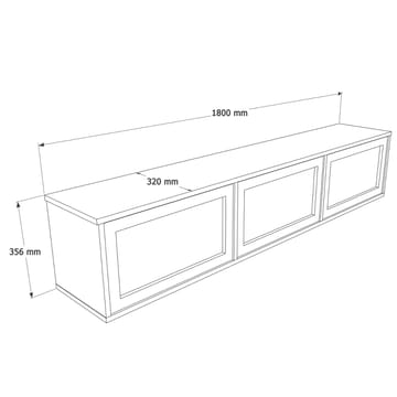 Dune TV-bänk 180x35,6x32 cm - Ek - Möbler - TV- & Mediamöbler - TV bänk & mediabänk