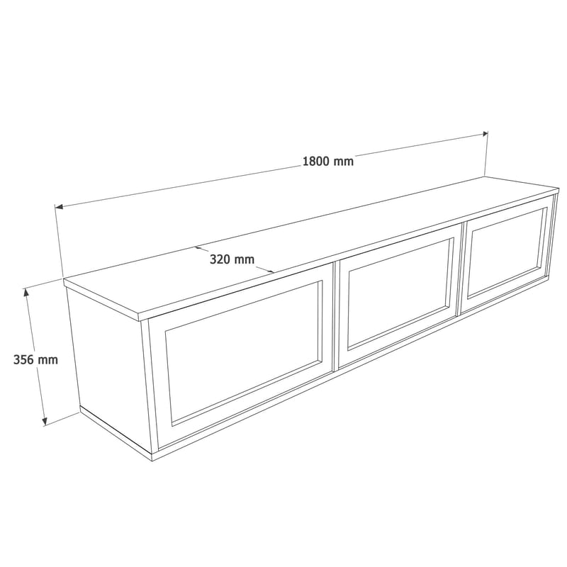 Dune TV-bänk 180x35,6x32 cm - Ek - Möbler - TV- & Mediamöbler - TV bänk & mediabänk