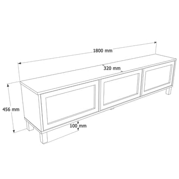 Dune TV-bänk 180x45,6x32 cm - Ek - Möbler - TV- & Mediamöbler - TV bänk & mediabänk