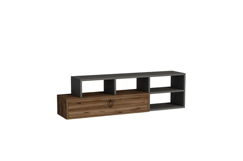 Durusu Tv-bänk 120 cm, Ljusbrun/Antracit