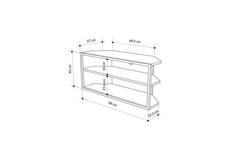 Echo Tv-bänk 98 cm - Multifärgad - Möbler - TV- & Mediamöbler - TV bänk & mediabänk
