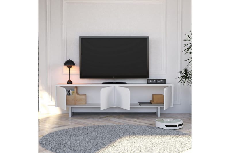 Edrion Tv-bänk 180 cm - Vit - Möbler - TV- & Mediamöbler - TV bänk & mediabänk