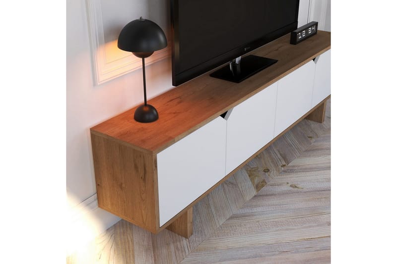 Edrion Tv-bänk 180 cm - Vit - Möbler - TV- & Mediamöbler - TV bänk & mediabänk
