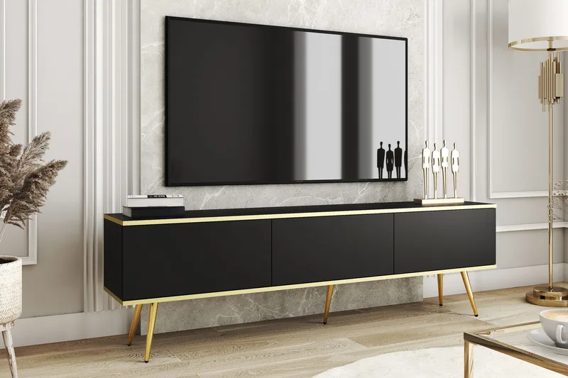 Edson Tv-bänk 175 cm - Svart - Möbler - TV- & Mediamöbler - TV bänk & mediabänk