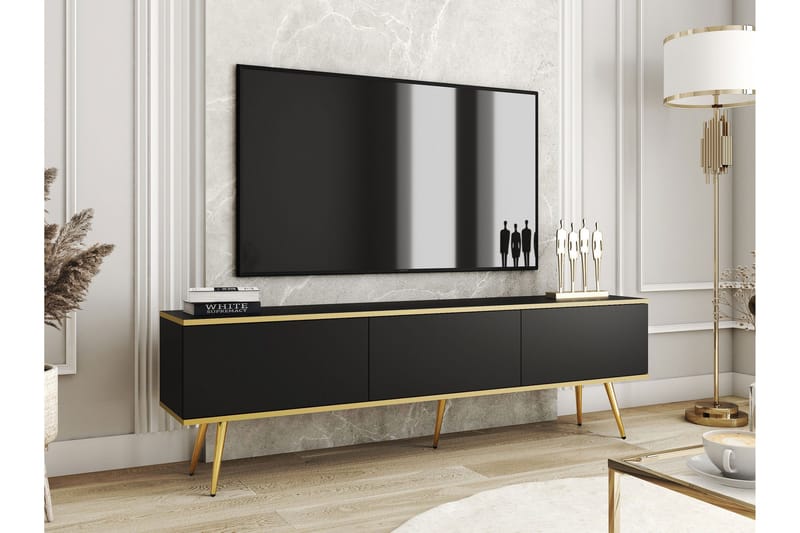 Edson Tv-bänk 175 cm - Svart - Möbler - TV- & Mediamöbler - TV bänk & mediabänk
