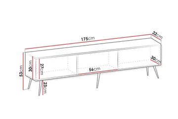 Edson Tv-bänk 175 cm - Svart - Möbler - TV- & Mediamöbler - TV bänk & mediabänk