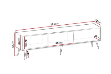 Edson Tv-bänk 175 cm - Vit - Möbler - TV- & Mediamöbler - TV bänk & mediabänk