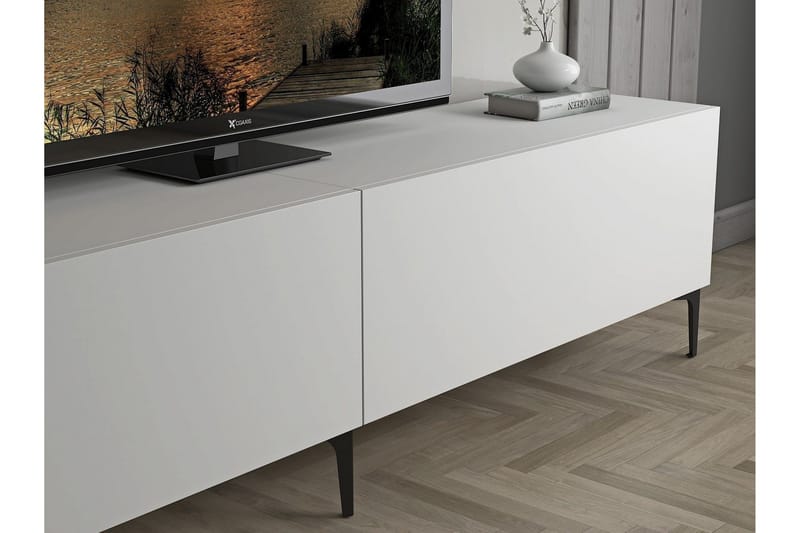 Elspet Tv-bänk 200 cm - Vit - Möbler - TV- & Mediamöbler - TV bänk & mediabänk