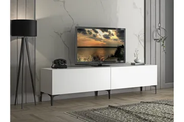 Elspet Tv-bänk 200 cm - Vit - Möbler - TV- & Mediamöbler - TV bänk & mediabänk