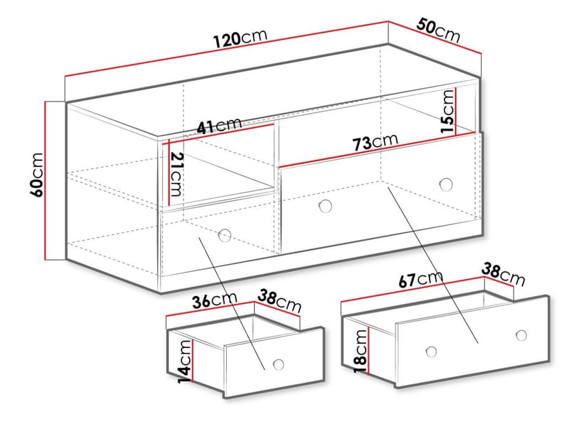 Elvaren Tv-Bänk 120 cm - Möbler - TV- & Mediamöbler - TV bänk & mediabänk