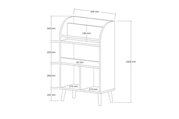 Elyric Bokhylla 60 cm - Ek - Förvaring - Hylla - Bokhylla