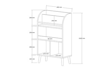 Elyric Bokhylla 60 cm - Vit - Förvaring - Hylla - Bokhylla