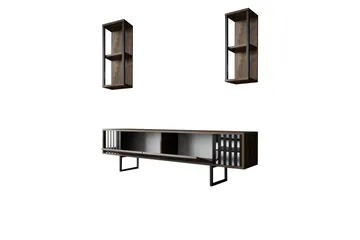 Erdem Tv-bänk 180 cm - Valnöt/Svart - Möbler - TV- & Mediamöbler - TV bänk & mediabänk
