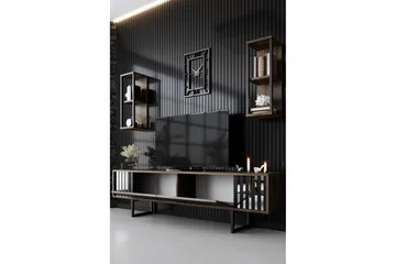 Erdem Tv-bänk 180 cm - Valnöt/Svart - Möbler - TV- & Mediamöbler - TV bänk & mediabänk