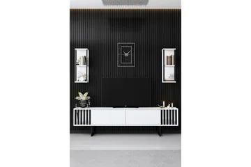 Erdem Tv-bänk 180 cm - Vit/Svart - Möbler - TV- & Mediamöbler - TV bänk & mediabänk