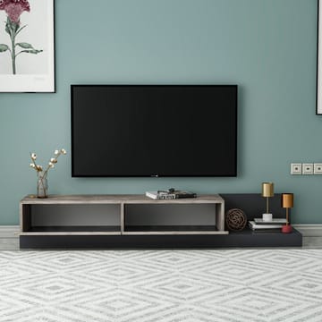 Ervold TV-bänk 180x30x37 cm - Gordion Marble och Anthracite - Möbler - TV- & Mediamöbler - TV bänk & mediabänk