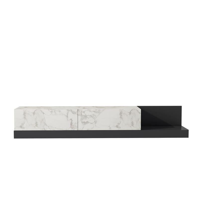 Ervold TV-bänk 180x30x37 cm - Marmo Marble och antracit - Möbler - TV- & Mediamöbler - TV bänk & mediabänk