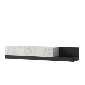 Ervold TV-bänk 180x30x37 cm - Marmo Marble och antracit - Möbler - TV- & Mediamöbler - TV bänk & mediabänk