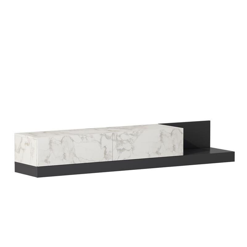 Ervold TV-bänk 180x30x37 cm - Marmo Marble/Antracit - Möbler - TV- & Mediamöbler - TV bänk & mediabänk
