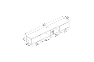 Faval Tv-bänk 140 cm - Valnöt/Antracit - Möbler - TV- & Mediamöbler - TV bänk & mediabänk