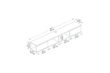 Faval Tv-bänk 140 cm - Valnöt/Antracit - Möbler - TV- & Mediamöbler - TV bänk & mediabänk