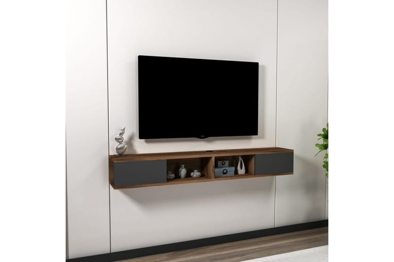 Faval Tv-bänk 140 cm - Valnöt/Antracit - Möbler - TV- & Mediamöbler - TV bänk & mediabänk