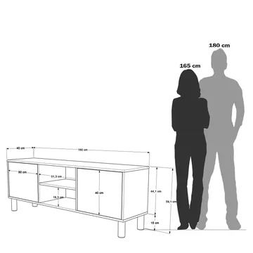 Fento Tv-Bänk 160 cm - Möbler - TV- & Mediamöbler - TV bänk & mediabänk