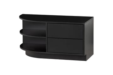 Finca Golvstående TV Bänk Vänster 78 cm med Förvaring i Furu - Svart - Möbler - TV- & Mediamöbler - TV bänk & mediabänk