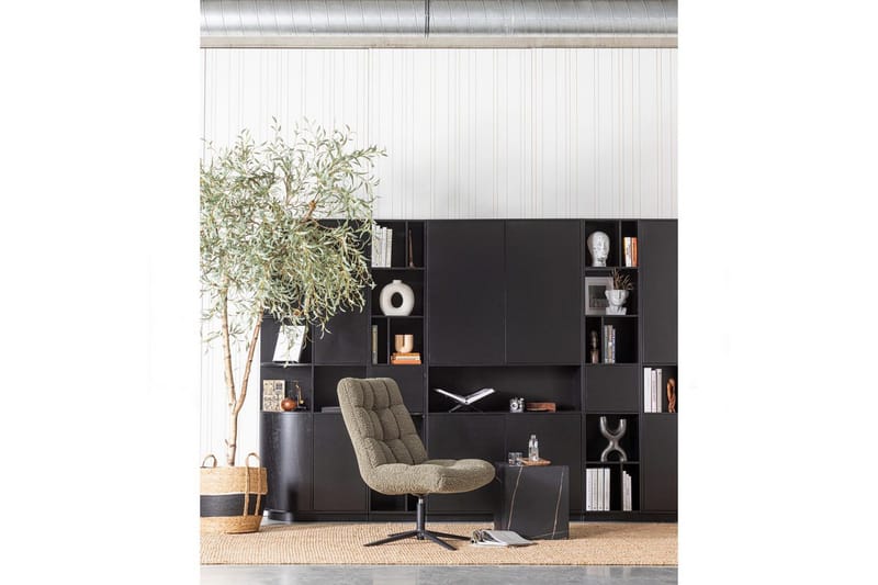 Finca Golvstående TV Bänk Vänster 78 cm med Förvaring i Furu - Svart - Möbler - TV- & Mediamöbler - TV bänk & mediabänk