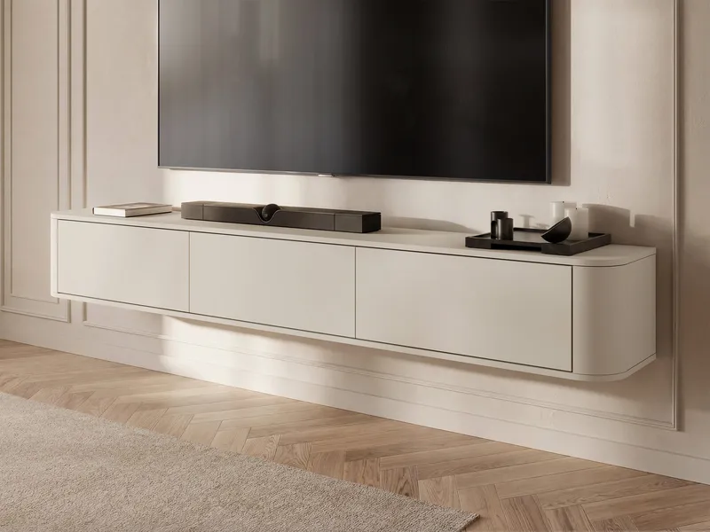 Fjora Tv-bänk 200 cm - Beige - Möbler - TV- & Mediamöbler - TV bänk & mediabänk