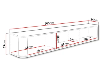 Fjora Tv-bänk 200 cm - beige - Möbler - TV- & Mediamöbler - TV bänk & mediabänk