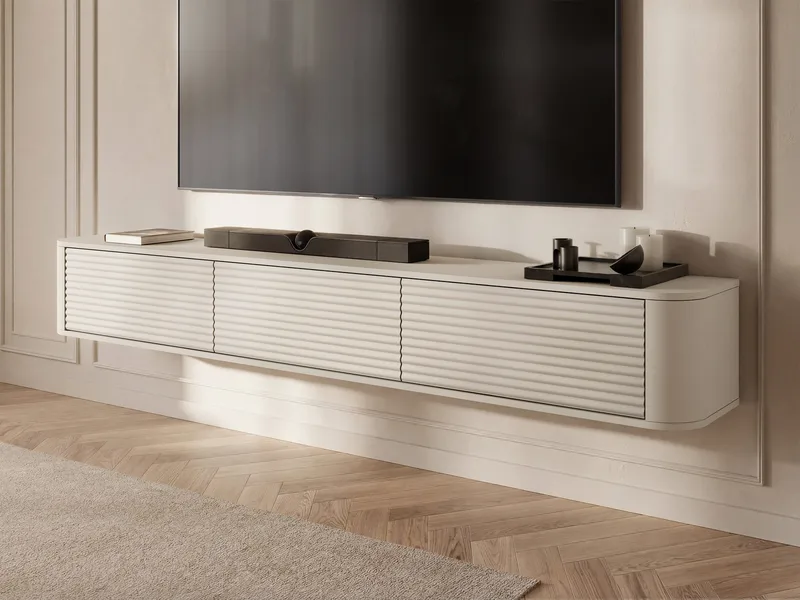 Fjora Tv-bänk 200 cm - beige - Möbler - TV- & Mediamöbler - TV bänk & mediabänk