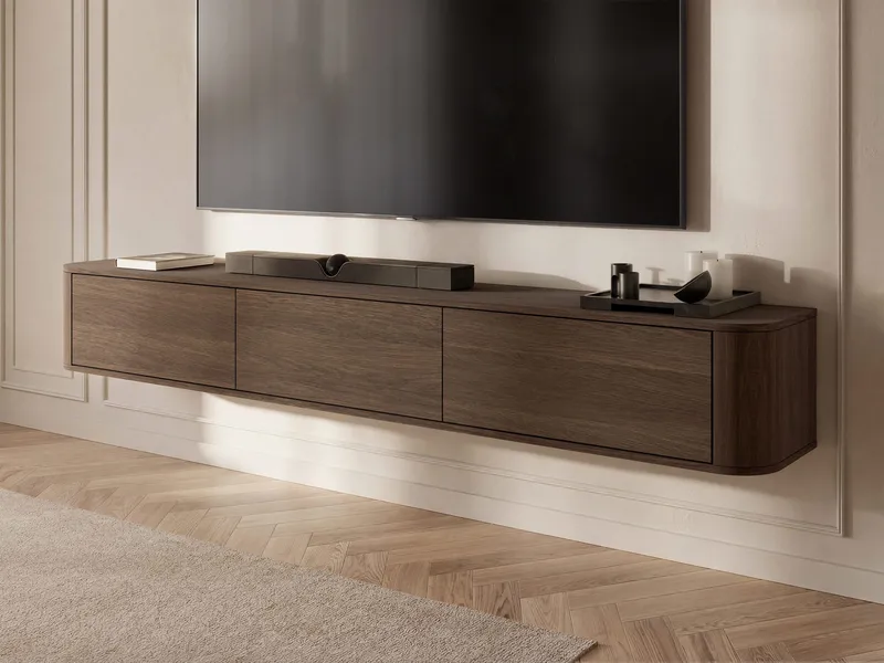 Fjora Tv-bänk 200 cm - Mörkbrun - Möbler - TV- & Mediamöbler - TV bänk & mediabänk