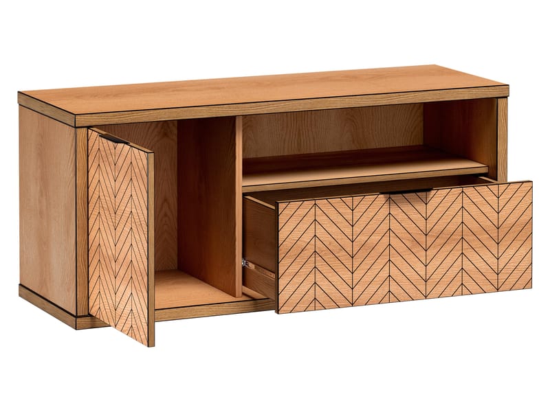 Fonti Tv Bänk 118 cm i Trä - Brun - Möbler - TV- & Mediamöbler - TV bänk & mediabänk