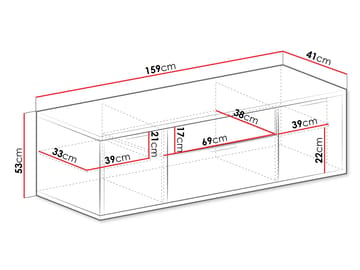 Fonti Tv Bänk 159 cm i Trä - Brun - Möbler - TV- & Mediamöbler - TV bänk & mediabänk