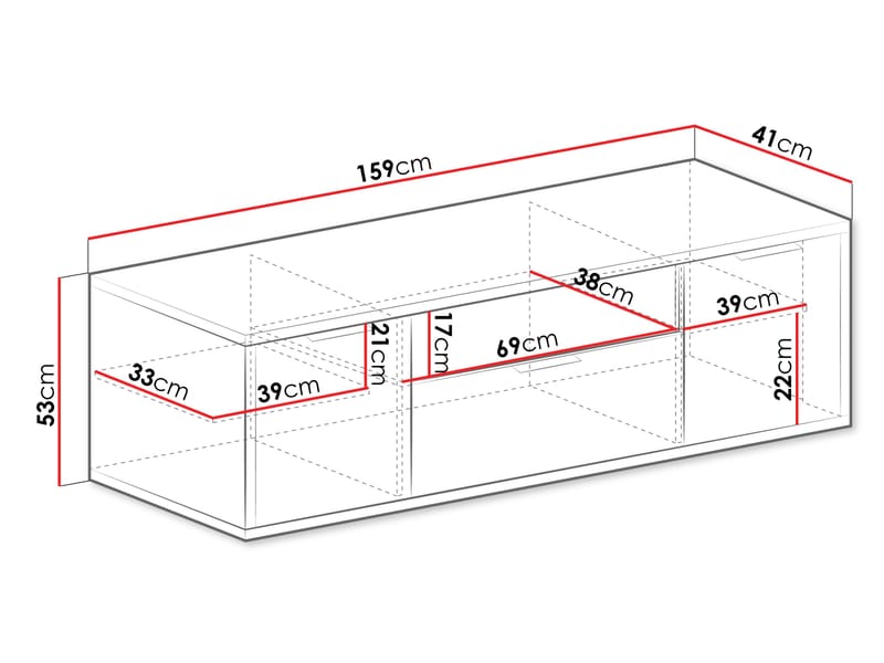 Fonti Tv Bänk 159 cm i Trä - Brun - Möbler - TV- & Mediamöbler - TV bänk & mediabänk