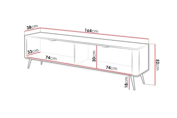Forba Tv-bänk 164 cm - Svart - Möbler - TV- & Mediamöbler - TV bänk & mediabänk
