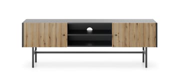 Francisca Tv-bänk 155 cm - Svart/Ek - Möbler - TV- & Mediamöbler - TV bänk & mediabänk