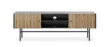 Francisca Tv-bänk 155 cm - Svart/Ek - Möbler - TV- & Mediamöbler - TV bänk & mediabänk