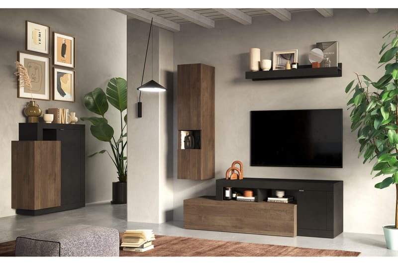 Freedom Tv-möbelset 181x35 cm - Svart/Brun - Möbler - TV- & Mediamöbler - TV-möbelset