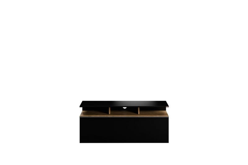 Galnor Tv-bänk 117 cm - Svart/Mediumfärgat trä - Möbler - TV- & Mediamöbler - TV bänk & mediabänk