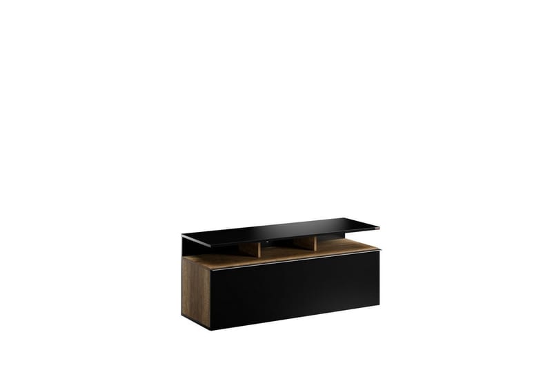 Galnor Tv-bänk 117 cm - Svart/Mediumfärgat trä - Möbler - TV- & Mediamöbler - TV bänk & mediabänk