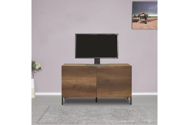 Galnor Tv-bänk 120 cm - Mediumfärgat trä - Möbler - TV- & Mediamöbler - TV bänk & mediabänk