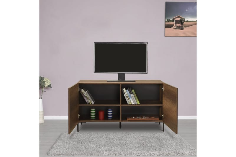 Galnor Tv-bänk 120 cm - Mediumfärgat trä - Möbler - TV- & Mediamöbler - TV bänk & mediabänk