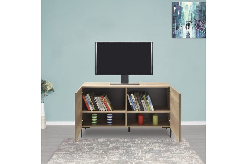 Galnor Tv-bänk 120 cm - Taupe - Möbler - TV- & Mediamöbler - TV bänk & mediabänk