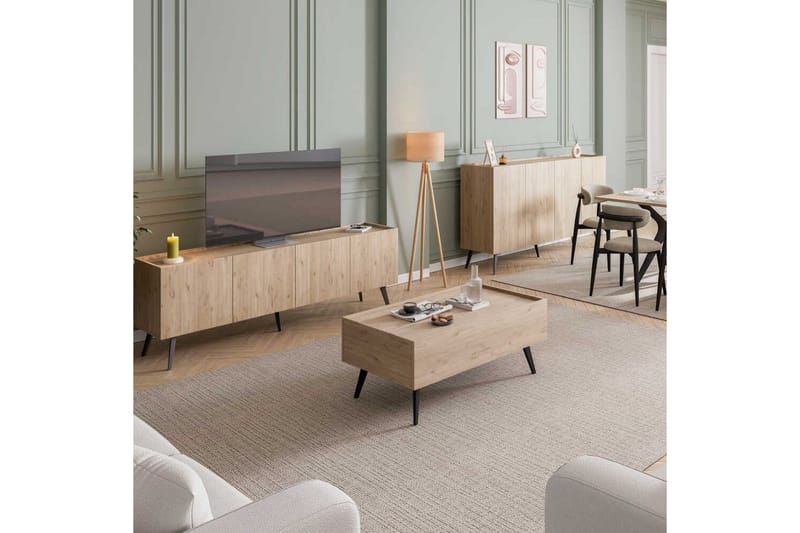 Galnor Tv-bänk 180 cm - Natural - Möbler - TV- & Mediamöbler - TV bänk & mediabänk