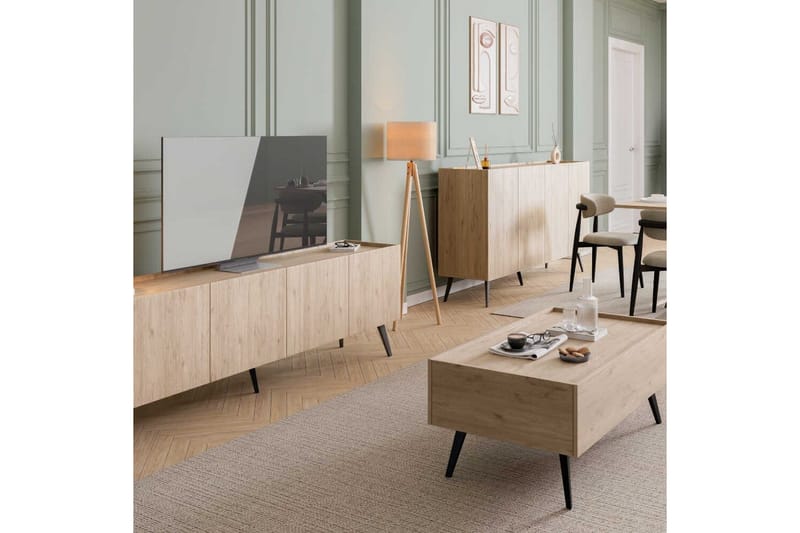 Galnor Tv-bänk 180 cm - Natural - Möbler - TV- & Mediamöbler - TV bänk & mediabänk